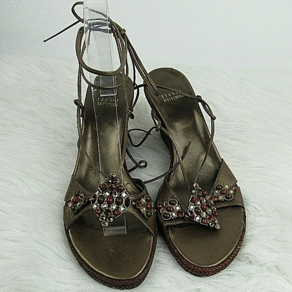 Stuart Weitzman lace up Gladiator Sandals size 4.5